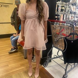 Anna Grace•Blush pink babydoll dress!•Size S•Originally bought at Lizard Thicket